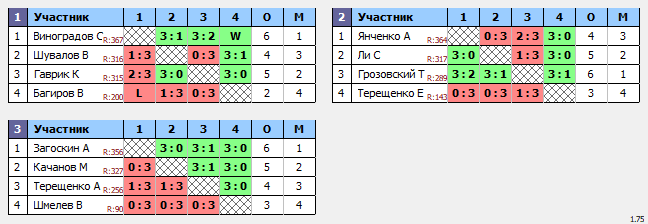 результаты турнира ТеннисОк-Беляево–425